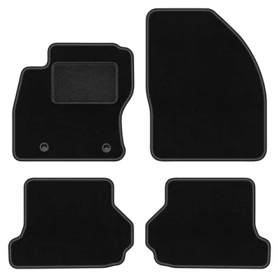 Produktbild von Velours-Fußmatten für Ford Focus MK2 2006-2010 (Cabrio) – 4-tlg, Schwarz, passgenau – Wielganizator LUX