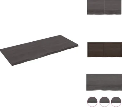Produktbild von vidaXL Wandregal Dunkelgrau 140x60x(2-4) cm Massivholz Eiche Behandelt -  Wandregale