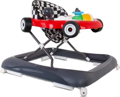 Productafbeelding van Interactieve loopfiets voor baby's, rood en zwart, in de vorm van een raceauto