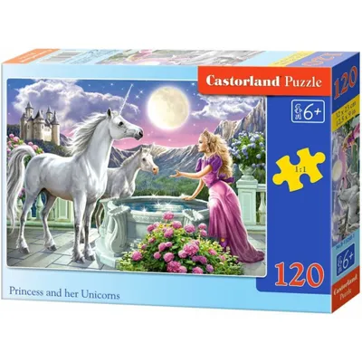 Immagine prodotto di Puzzle 120 pezzi Principessa con unicorni 13098