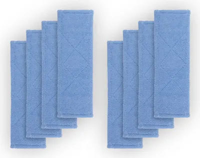 Immagine prodotto di Ricambio per mop (confezione da 8) 40 cm – Panno in microfibra per mop con manico pieghevole, panno per mop piatto adatto a tutti i tipi di pavimenti lisci