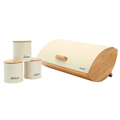 Produktbild von BAKER + 3 BAMBUS-STALK-BEHÄLTER KonigHOFFER COSMIC TD-8318 - CREAM