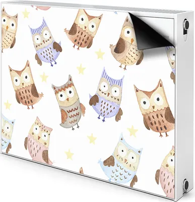 Produktbild von Magnet Heizkörper-Abdeckung Verkleidung Abdeckung Heizkörperabdeckung 100x60 cm  - Geschichte, Eule