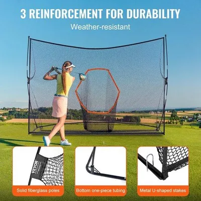 Produktbild von Famanu Golfnetz - Golf Training Set mit robustem Schlagnetz