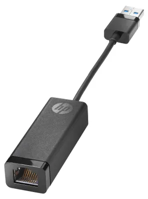 Produktbild von HP USB-3.0-zu-Gigabit-LAN-Adapter, Kabelgebunden, USB, Ethernet, Schwarz