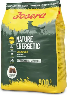 A bag of Josera Nature Energetic dog food.