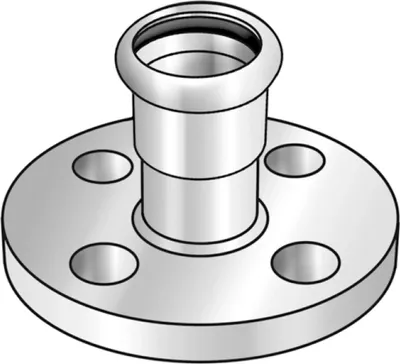 Obrázek produktu pro KE Kelit NP486 STEELFIX, nerezový lisovací přechodový příruba, PN10/16, 108-DN100, 8 otvorů, 1 ks.