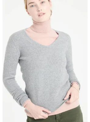 Produktbild von Studio Cashmere8 Damenpullover mit Rundhalsausschnitt LILLY 20 - Hellgrau - Größe S