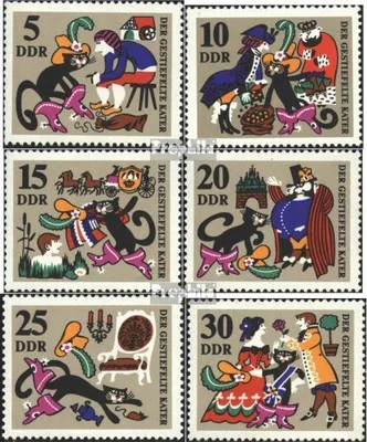 Produktbild von Briefmarken DDR 1968 Mi 1426-1431 (kompl.Ausgabe) postfrisch Märchen (III): Der gestiefelte Kater