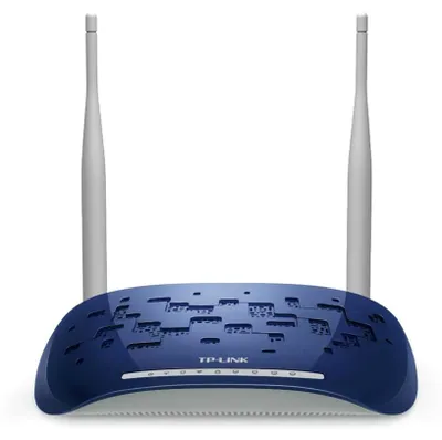Produktbild von TP-Link TD-W8960N, 802.11g, Einzelband (2,4GHz), Ethernet/LAN, ADSL, Blau, Silber, Tabletop-Router