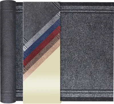 Produktbild von Primaflor Sauberlauf MALAGA - Anthrazit - 0,66m x 3,50m - Meterware - Schmutzfangmatte in 6 Farben - Fußmatte mit rutschfestem Gel-Rücken - Antirutsch Läufer