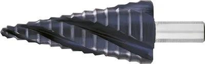 Obrázok produktu pre Stupňovitý vrták HSS TiAlN 4-násobná špirálová drážka 4-12 mm EXACT