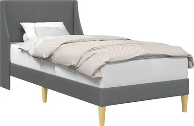 Obrázek produktu pro Rám postele s čelo Tmavě šedá 90 x 190 cm samet