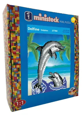 Image de Ministeck Jouet Mosaïque Dauphins XL Boîte 1100 pièces créatif