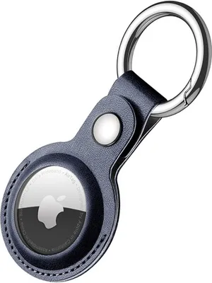 Zdjęcie produktu dla Dux Ducis Etui skórzane do AirTag Pokrowiec ochronny Pokrowiec Brelok Apple AirTag Pokrowiec Torba śledząca Niebieski