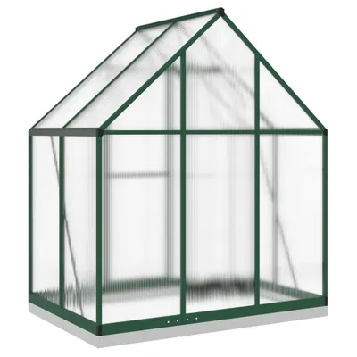Produktbild von Gewächshaus mit Fundamentrahmen Grün 169x114x202 cm Aluminimum