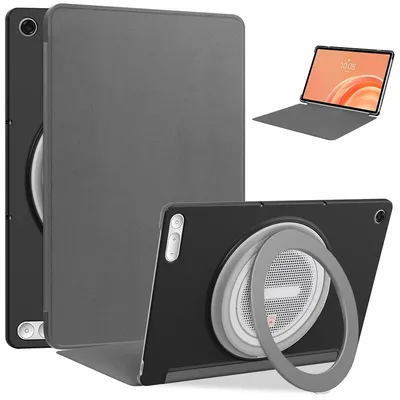 Produktbild von Schutzhülle mit Klappe für Lenovo Tab Plus Gen. 2, Bizon Case Tab Croc, Grau