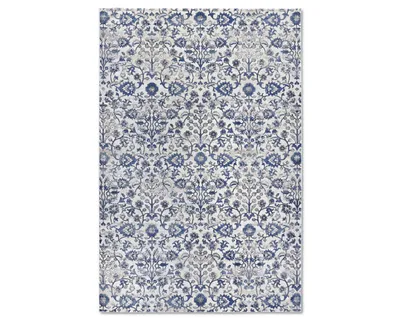 Zdjęcie produktu dla Dywan tradycyjny do salonu 120x170cm, klasyczny wzór niebiesko kremowy