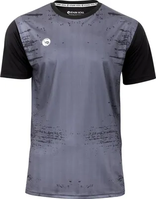 Produktbild von Sport T-Shirt, Trainingsshirt - Trikot -Stained-, Sportshirt – Dunkelgrau – Gr.: S