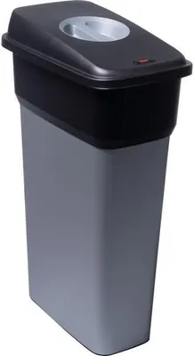 Produktbild von Abfallbehälter Geo 55l metallic/schwarz