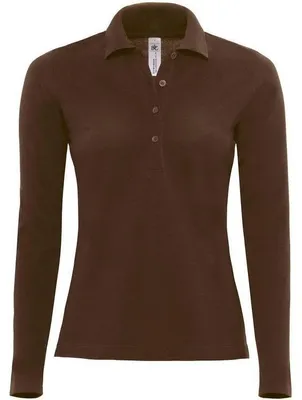 Produktbild von Damen-Poloshirt, langärmelig - B&C SAFRAN LSL/W - brown - Größe 2XL