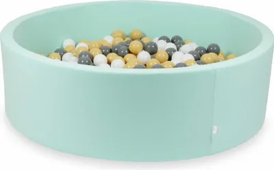 Image de Piscine à balles 130x40cm menthe - Avec 700 balles / beige, gris, blanc