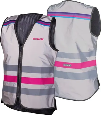 Produktbild von WOWOW Sicherheitsweste Lucy, Full Reflective, grau, S, Reißverschluss, tailli...