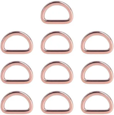Image de Anneau en D, demi-rond, pour décoration DIY, 20 mm, alliage de zinc, forme de D
