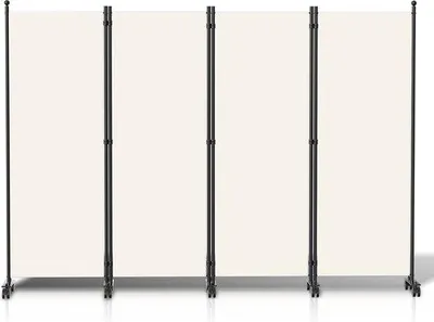 Produktbild von Gartenwand mit 4 Paneelen - 228 x 181 cm - Gartenmöbel Beige
