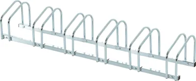Produktbild von HOMCOM Fahrradständer Radständer Mehrfachständer Aufstellständer Fahrrad Ständer wetterfest langlebig Boden- und Wandmontage Stahl bis 6 Fahrräder