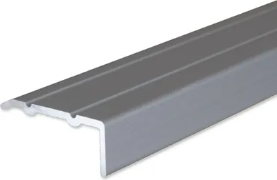Produktbild von PROVISTON | Winkelprofil | Aluminium eloxiert | Silber | Breite 24.5 mm | Höhe 10 mm | Länge 1000 mm | Selbstklebend | Treppenkantenprofil | Treppenwinkel | Treppenkante | Kombiwinkel | 1 Stück