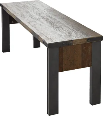 Produktbild von Sitzbank 140 cm PROVO-19 in Old Wood Nb. mit Matera anthrazit, B/H/T: ca. 140/44/35 cm