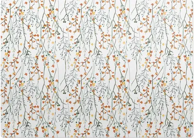 Produktbild von Herbstblumenzweige – Bodenschutzmatte – Rutschfest – Schutzmatte für Büro – Vinylmatte – Stuhlunterlage  – 140 x 100 cm