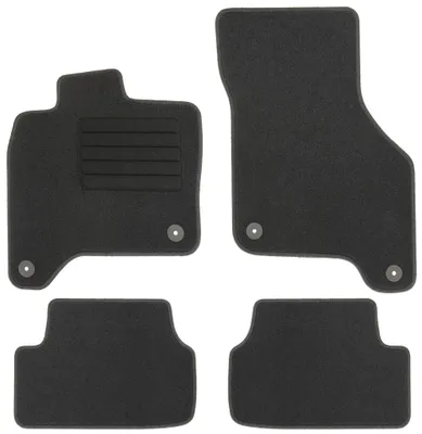 Fußmatten-Set für VW E-Golf 7 AU, 02/2014-12/2020, 4-teilig, Schwarz