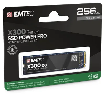 Produktbild von EMTEC Power Pro X300 - SSD - 256 GB - intern - M.2 2280 - PCIe 3.0 x4 (NVMe)