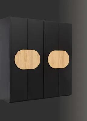 Obrázek produktu pro Šatní skříň šedá dřevěná skříň do ložnice Designová šatní skříň