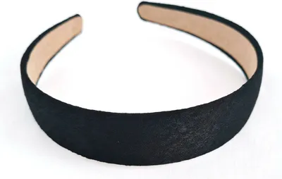 Produktbild von Haarreifen Breit 3cm Unifarbe Haarreif Satin Haarschmuck Haarspange Turban 1103 Schwarz