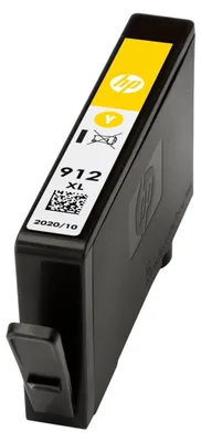 Obrázek produktu pro HP 912XL Žlutá originální inkoustová kazeta s vysokou výtěžností, Vysoká (XL) výtěžnost, Žlutá, Inkoust na pigmentové bázi, 8,5 ml, 1 kusů, Balení po jednom