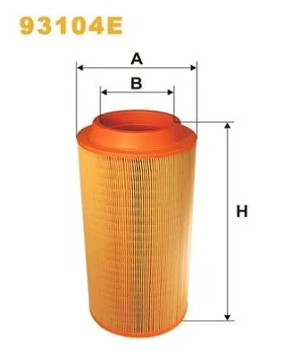 Produktbild von Luftfilter WIX FILTERS 93104E passend für MERCEDES-BENZ CITO (O 520) Filtereinsatz