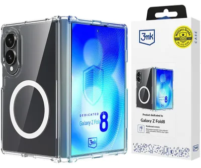 Image de Coque de protection pour Galaxy Z Fold8, 3mk Armor MagCase avec MagSafe, transparente et blanche