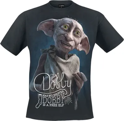 Produktbild von Harry Potter T-Shirt Uni Dobby schwarz Fan-Merch, Filme 100% Baumwolle XXL