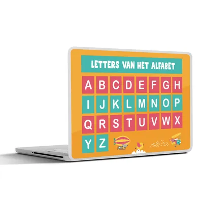 Produktbild von MuchoWow® Laptop Aufkleber Sticker Cover Kinderzimmer - Alphabet - Bildung - Mädchen - Jungen - Kinder 40x30 cm - Laptop Dekoration - Selbstklebend