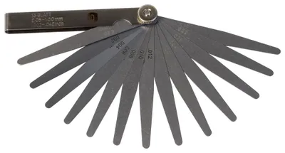 Produktbild von Dönges Fühlerlehre, im Scheidenetui, 13 Blätter, 0,05 - 1,00 mm, 0,004 - 0,040 "
