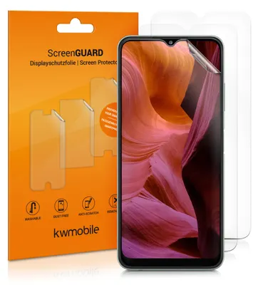 Produktbild von kwmobile 3x Displayschutzfolie kompatibel mit Samsung Galaxy A22 5G Folie - klare Schutzfolien Set in transparent