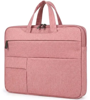 Image de Housse pour Ordinateur Portable 15 Pouces Multi Compartiment pour MacBook Air Lenovo Dell HP - Rose