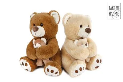 Produktbild von Nimm mich mit nach Hause, Kuschelbär mit Babyplüsch – braun, 25 cm