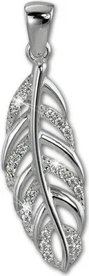 Produktbild von SilberDream Anhänger Feder 925 Silber Ketten-Schmuck Zirkonia weiß D2SDH407W