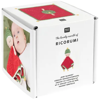 Image de Kit de crochet Ricorumi : couvertures pour bébé « Les lutins de Noël »