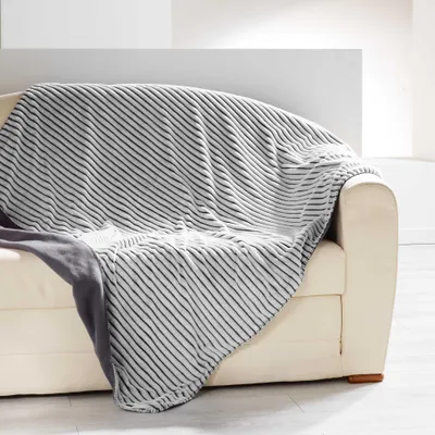 Image de Plaid Couverture Flanelle Jacquard Yolan 180 x 220 cm