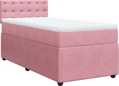 Produktbild von vidaXL Boxspringbett mit Matratze Rosa 100x200 cm Samt